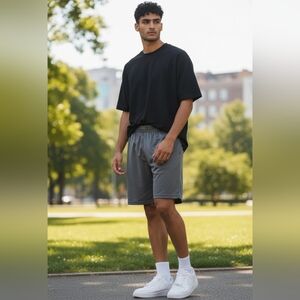 Mens AcT Active Brand 100% Polyester Shorts Loose Silky Feel Large